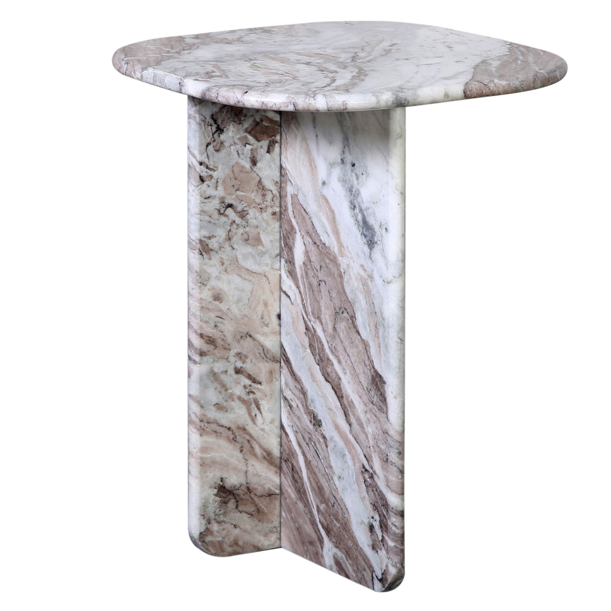 Christos - Side Table - Brown And White With Natural