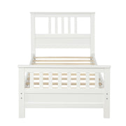 Platform Bed With Paneled Headboard And Footboard
