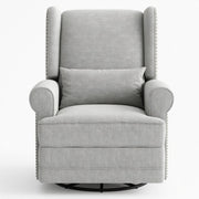 Extra Wide Swivel Recliner Glider Chair With Footrest