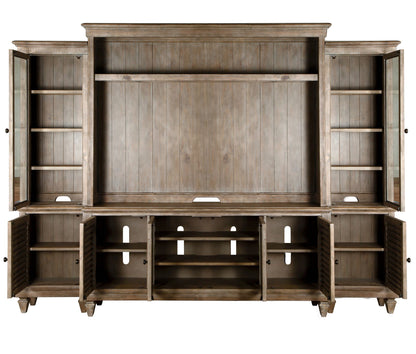 Calistoga - Rustic Entertainment Wall - Dovetail Gray