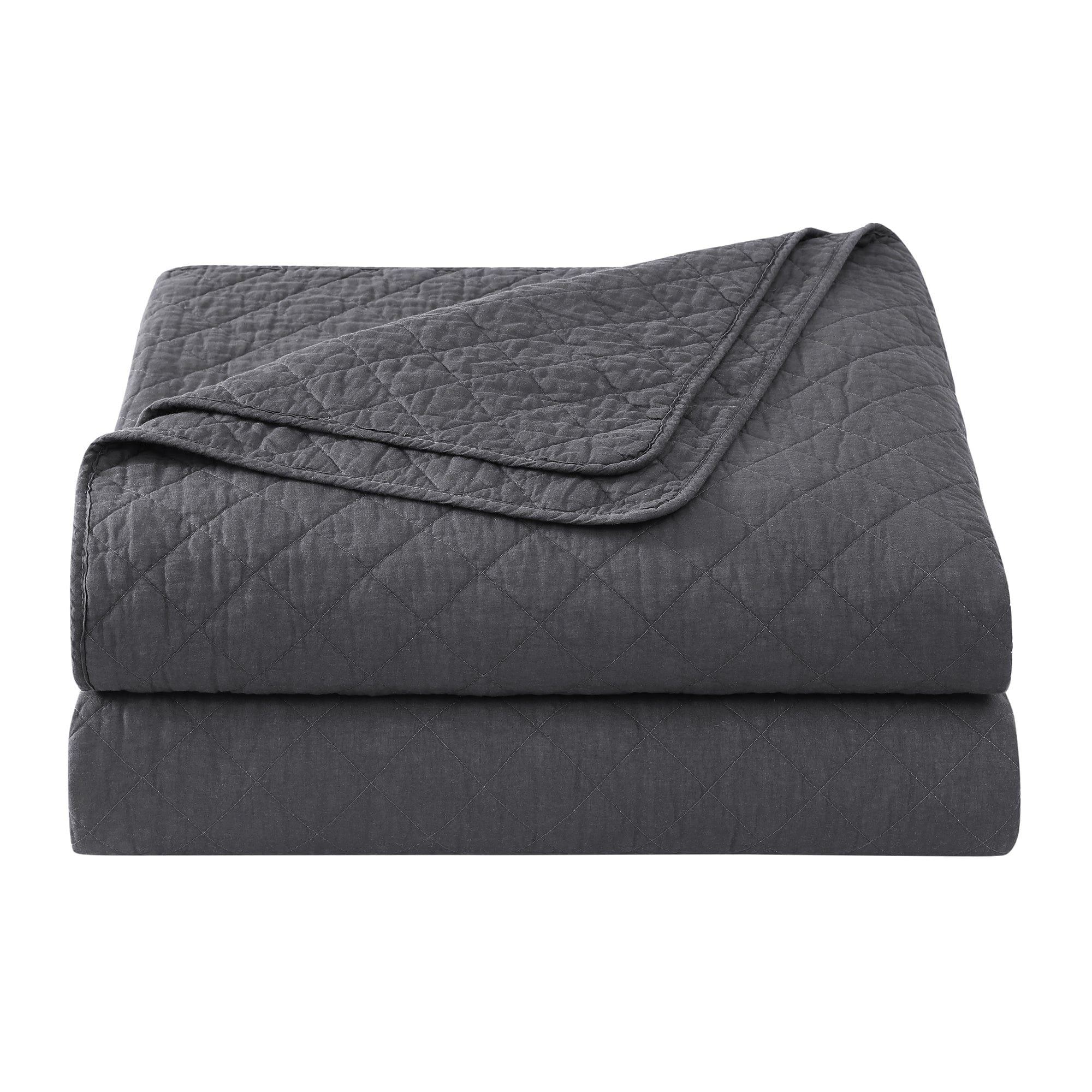 Cotton Comfort - Twin Quilt Set (Set of 2) - Charcoal