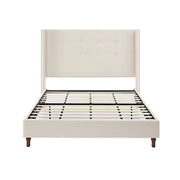 Peyton - Upholstered Bed With 54" High Headboard, Traditional Hand Buttoned Tufting