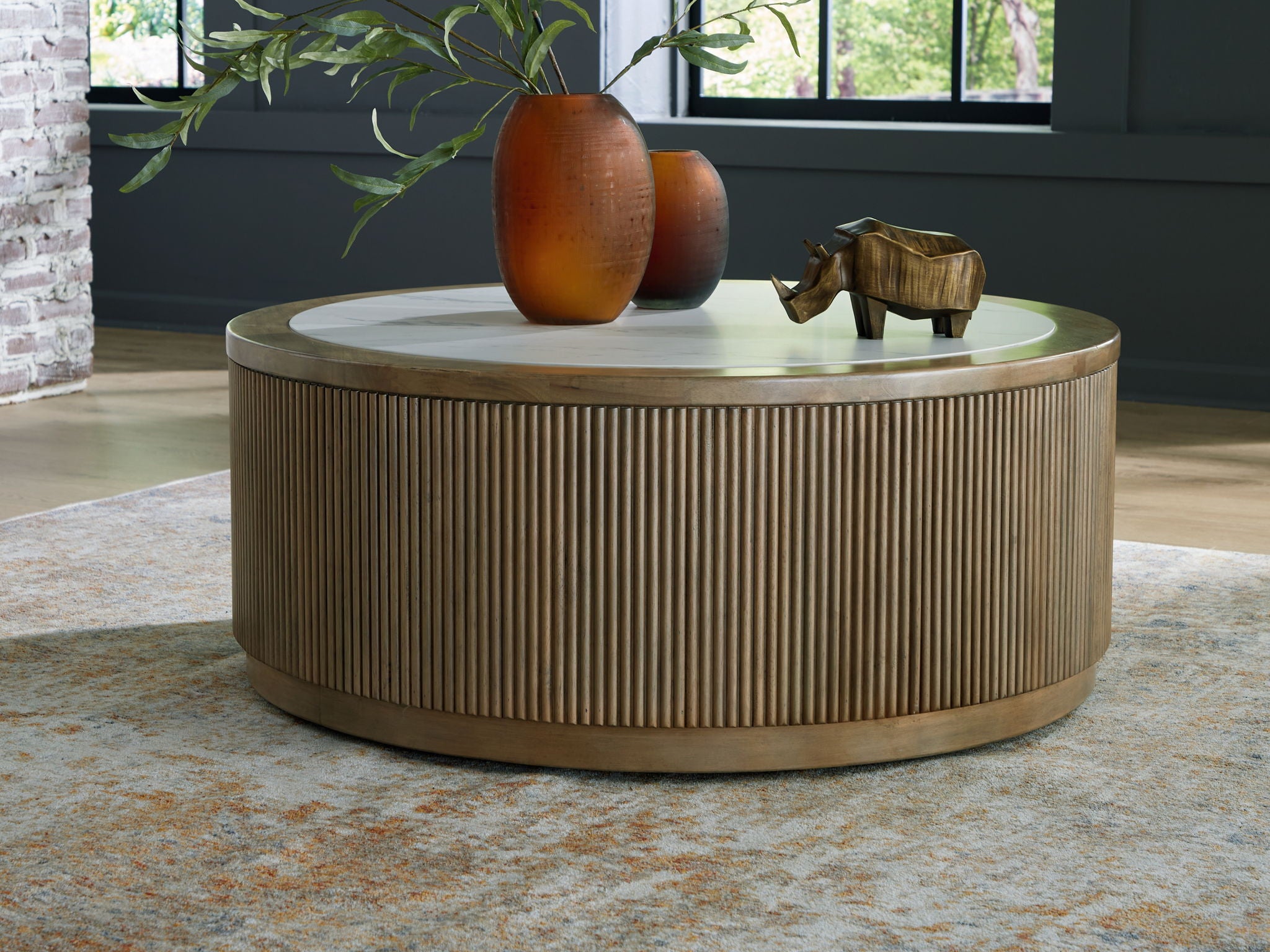 Camdill Round Cocktail Table - Thumbnail 2