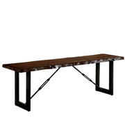 U - Shape Bench With 2 Tone - Black / Walnut
