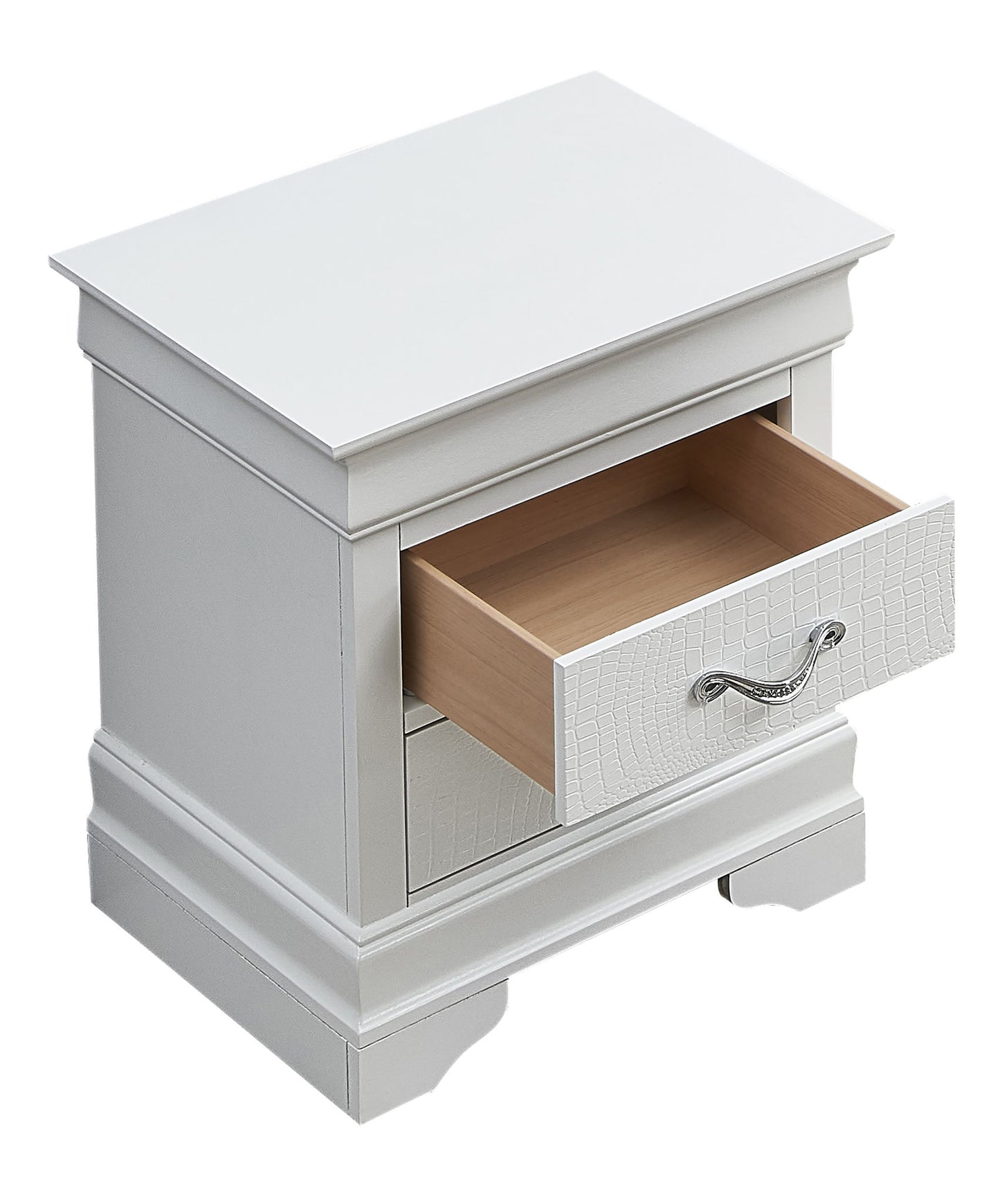 Lorana - 24" Nightstand - Silver Champagne
