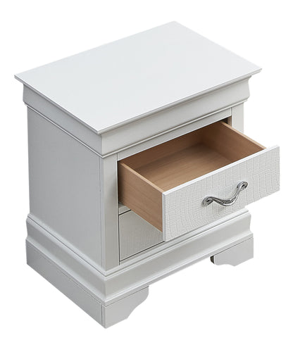 Lorana - 24" Nightstand - Silver Champagne