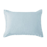 Hera - Washed Linen Tailored Dutch Euro Pillow - Light Blue