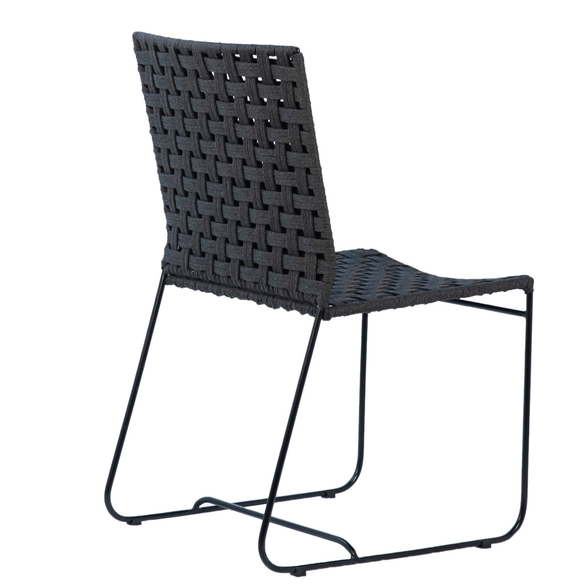 Forbes - Outdoor Dining Chair - Black And Charcoal