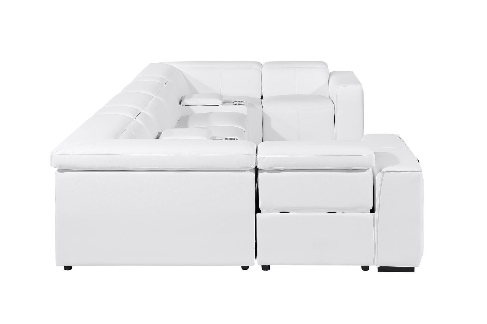 1224 - 8-Piece U-Shaped Sectional Sofa In With 2 Power Recliners & Power Headrests