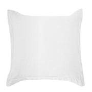 Luna - Washed Linen Tailored Euro Sham - White