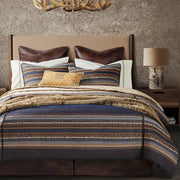 Estes - King Chenille Comforter Set (Set of 3) - Blue