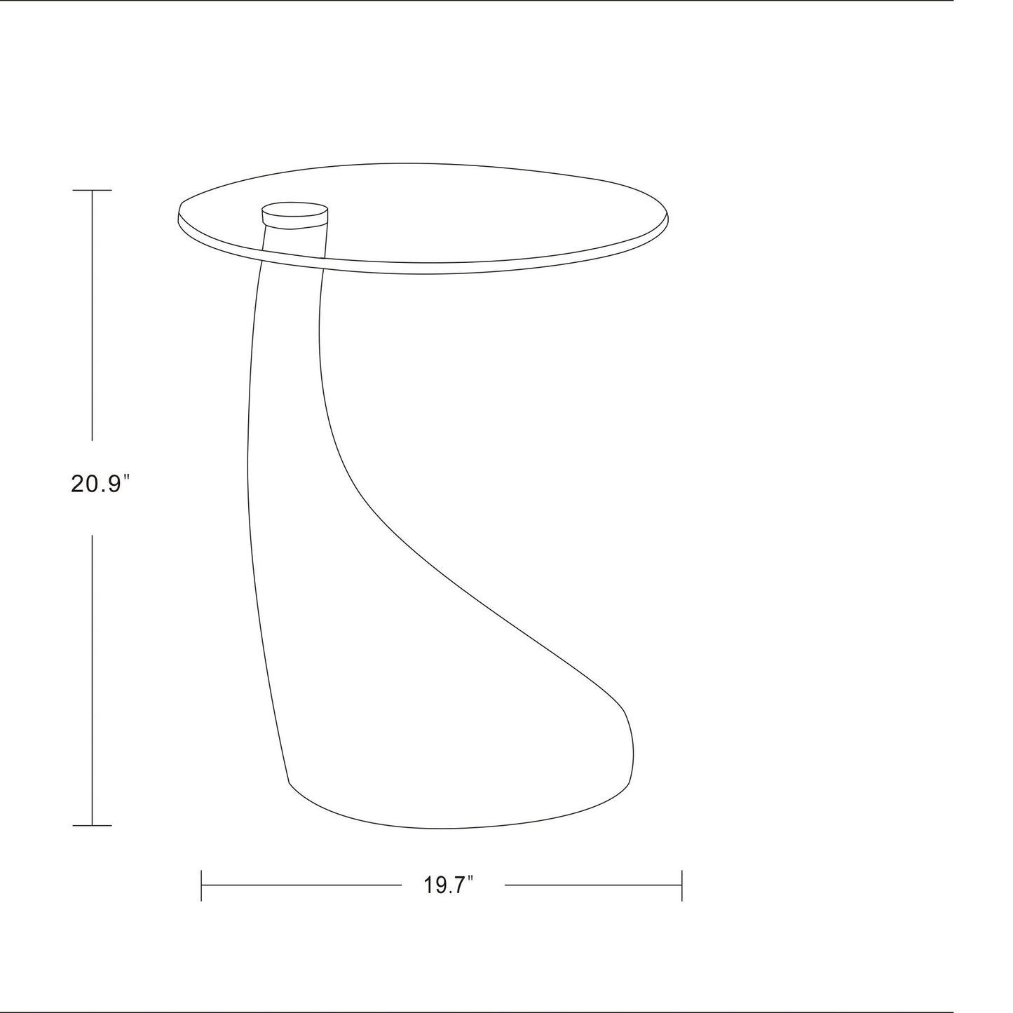 Lava - Accent Table With Curved Base