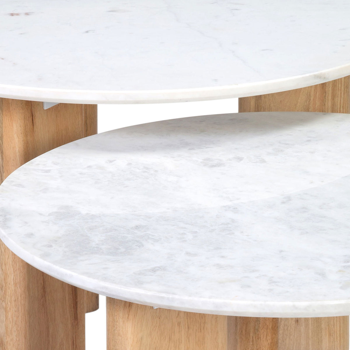 Bryn - Coffee Table (Set of 2) - White And Natural