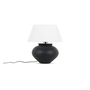 Olia - Table Lamp - Dark Brown / White