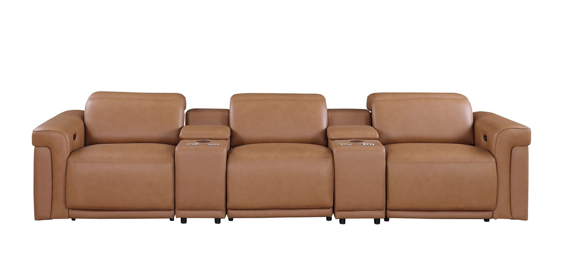 1126 - 8-Piece Modular Power Reclining Sofa & Loveseat Set In With 5 Power Recliners & Power Headrests