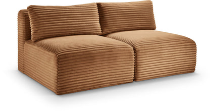 Shaggy - Fabric 2 Seat Modular Armless Sofa