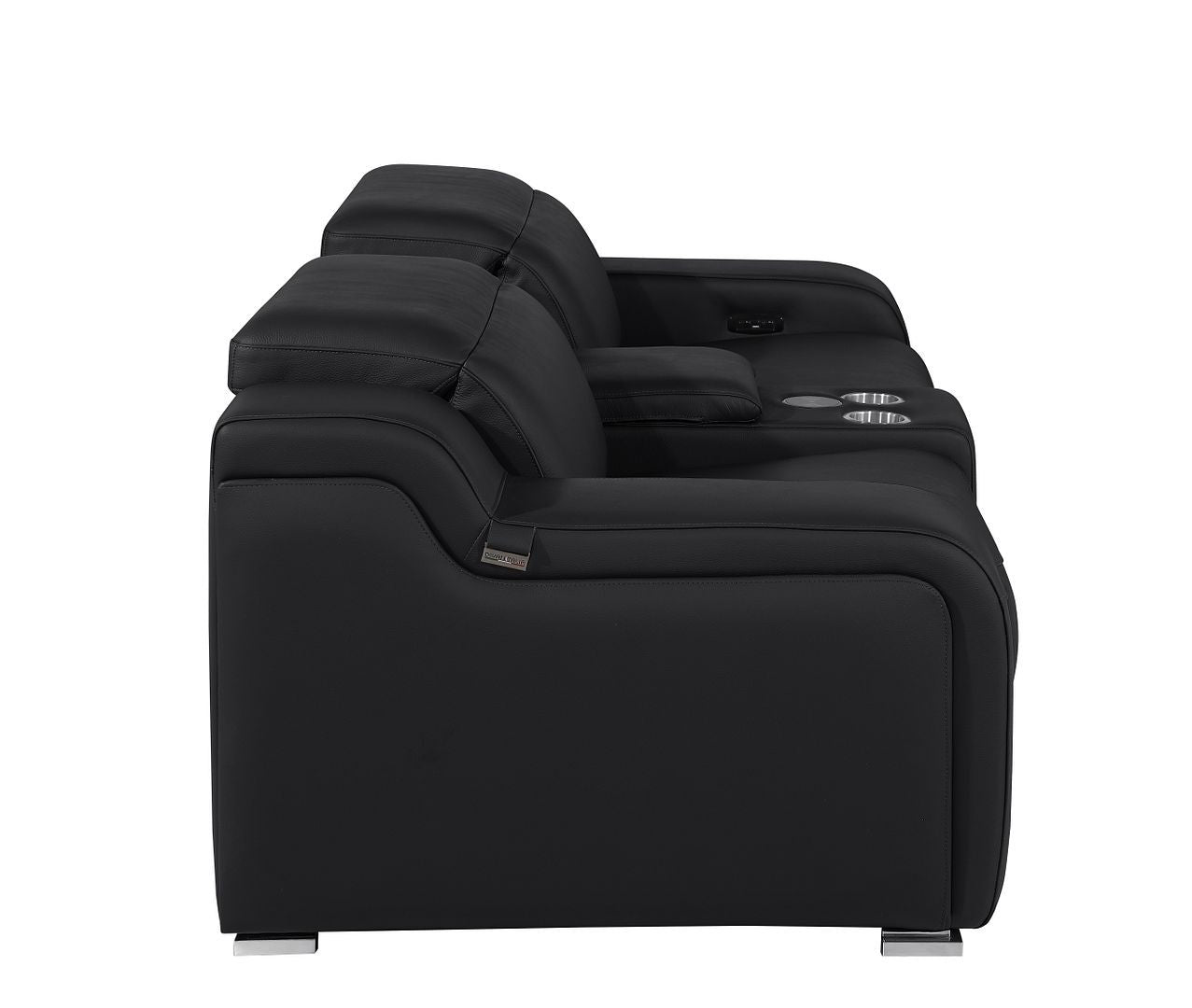 1116 - 3-Piece Modular Power Reclining Console Loveseat In With 2 Power Recliners & Power Headrests