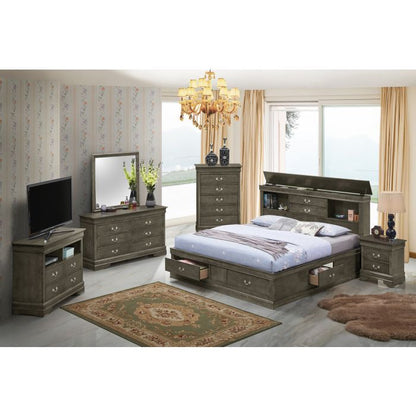 Louis Phillipe - Bookcase Storage Bed