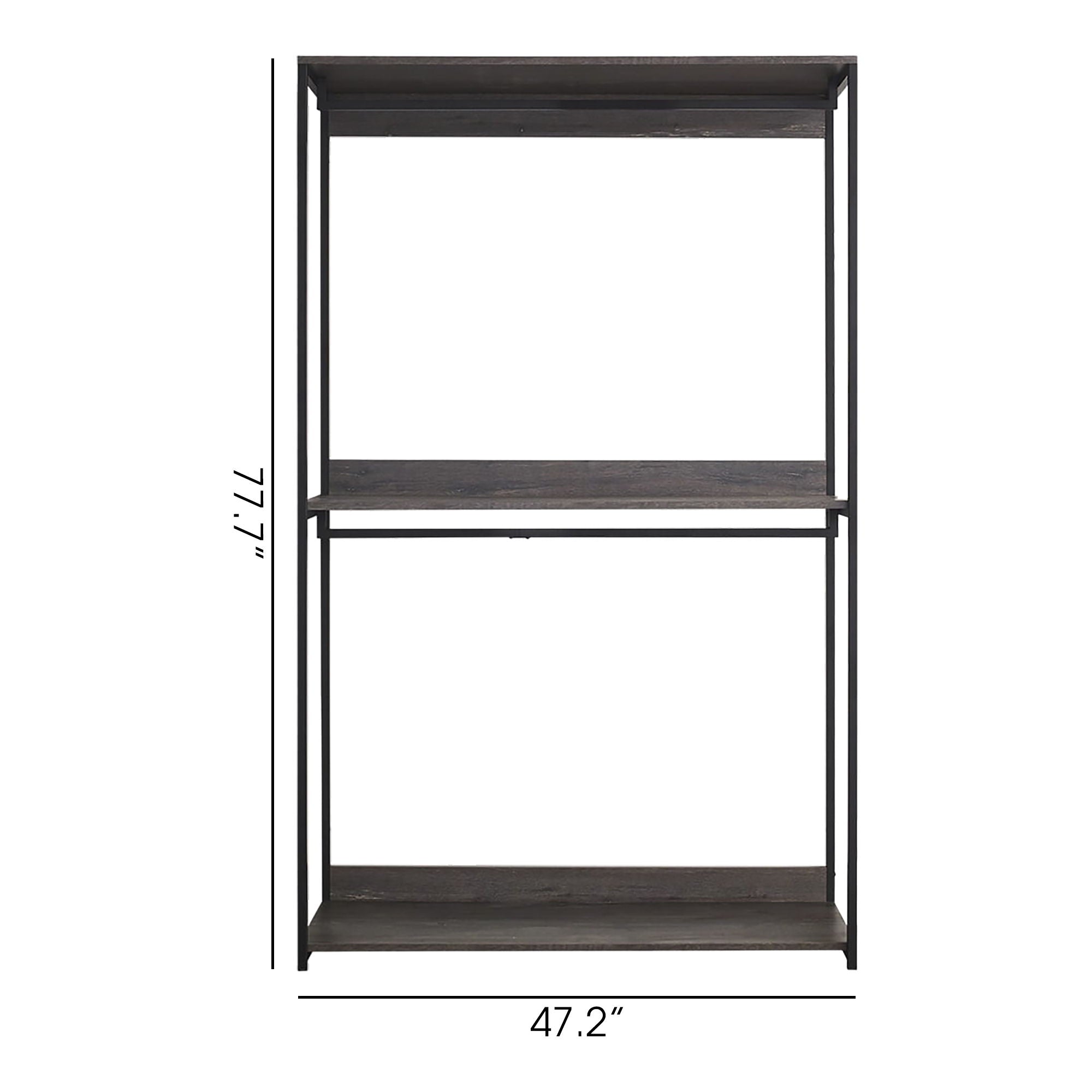 Monica - Farmhouse Industrial Wood Walk In Closet
