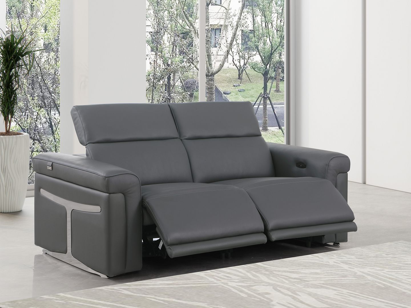 1126 - 2-Piece Modular Power Reclining Loveseat In With 2 Power Recliners & Power Headrests