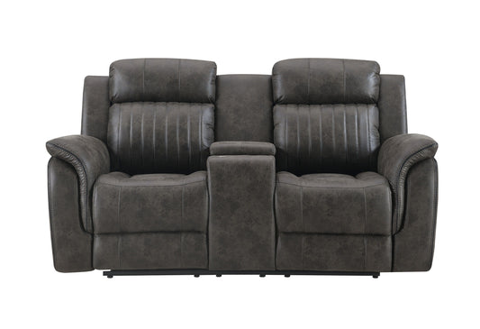 U8517 - Console Reclining Loveseat - Charcoal