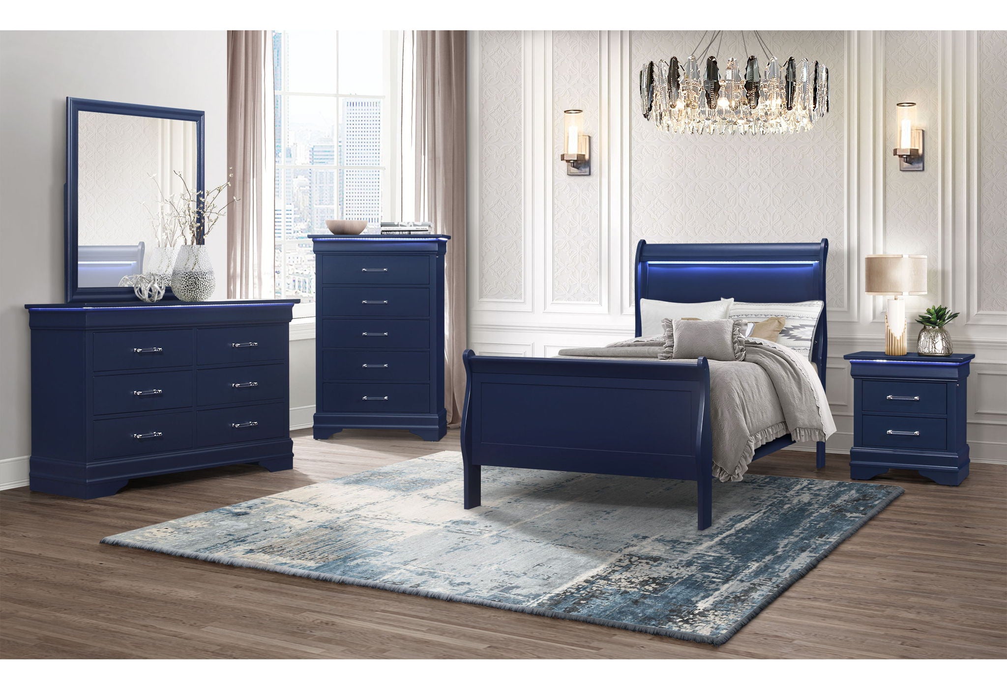 Charlie - 4 Piece Twin Bedroom Set (Twin Bed, Dresser, Mirror