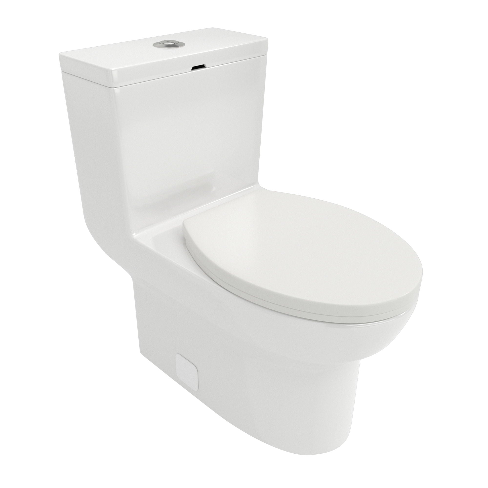 1 Piece Toilet & Dual Flush, Soft Closing Seat - White