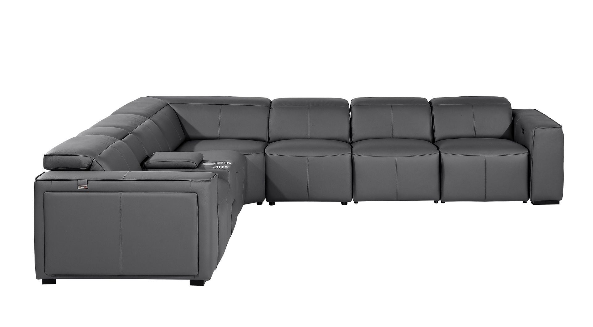 1224 - 7-Piece L-Shaped Sectional Sofa In With 3 Power Recliners & Power Headrests