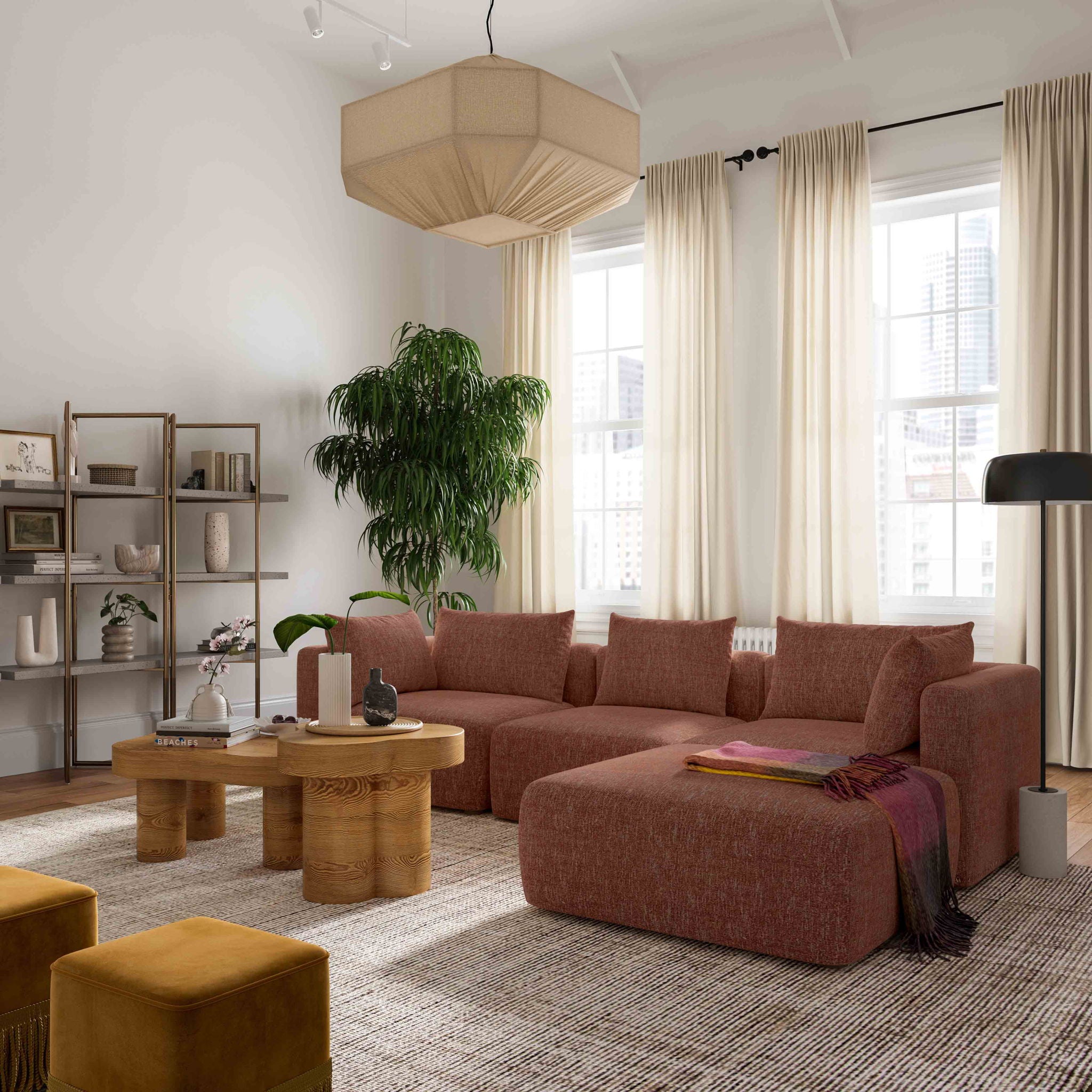 Hangover 4-Piece Modular Chaise Sectional - Thumbnail 5