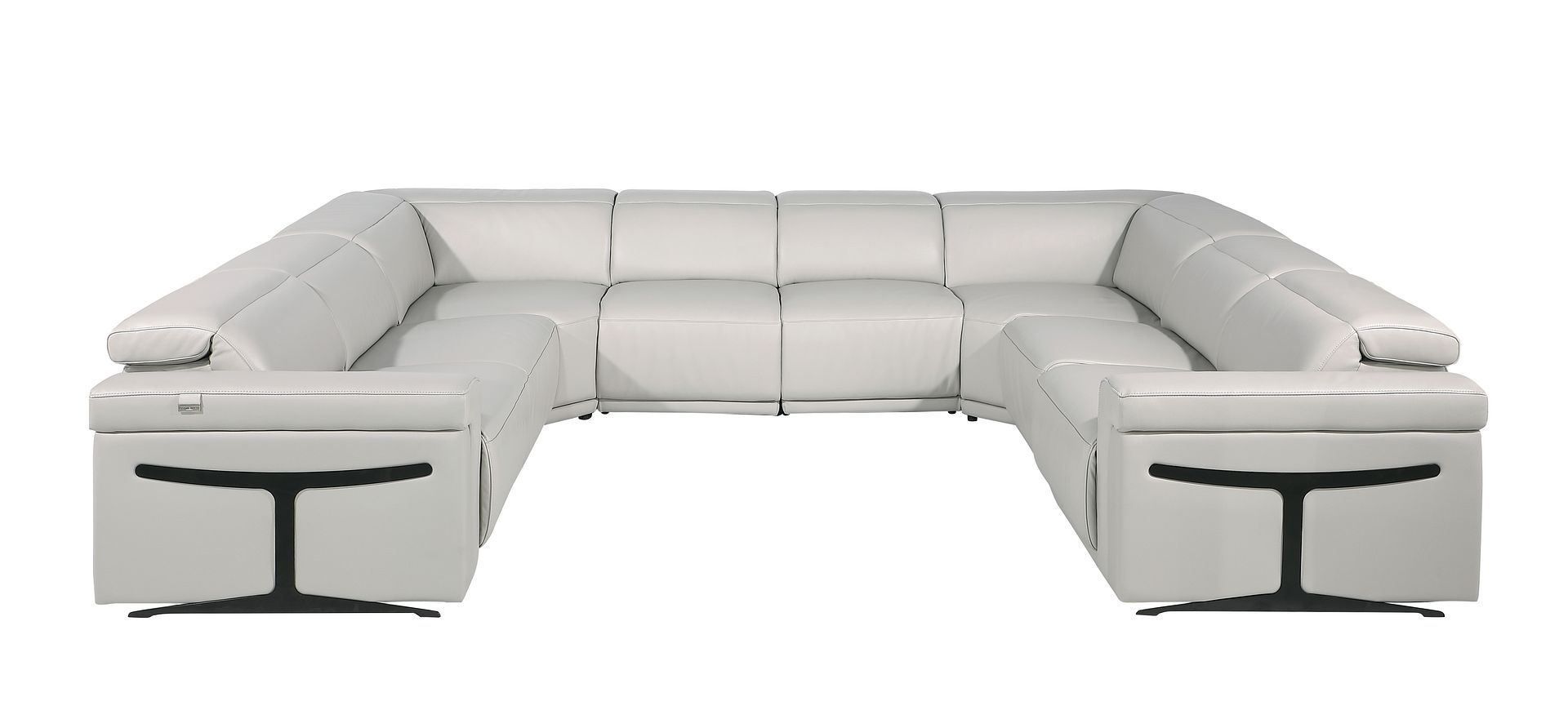 1126 - 8-Piece U-Shaped Sectional Sofa In With 4 Power Recliners & Power Headrests