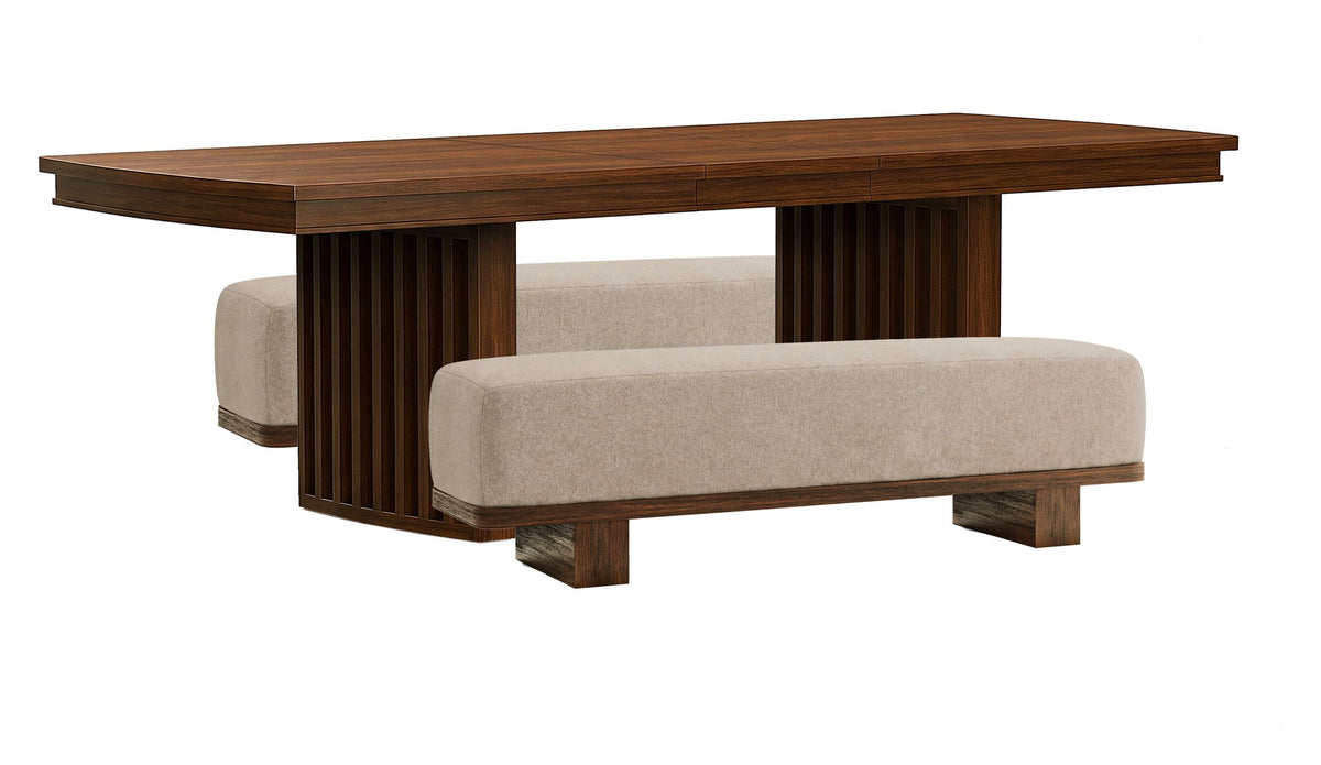 Reena - Extendable Trestle Dining Table Set