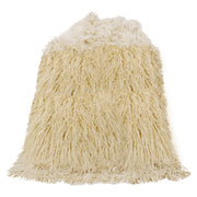 Mongolian Fur - Faux Fur Throw Blanket - Cream