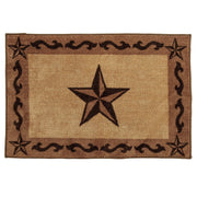 Rustic Star - Star Scroll Motif Rug - Brown / Chocolate