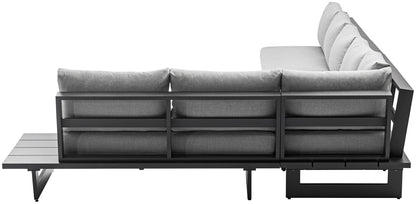 Maldives - 5 Piece Water Resistant Outdoor Patio Modular Sectional With Gray Base