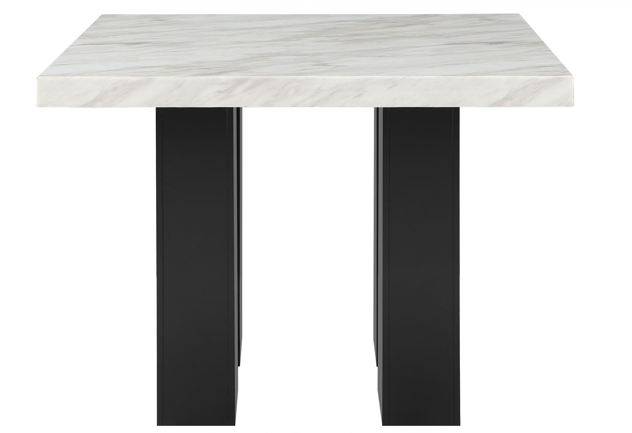 D04 - 5 Piece Dining Room Set (Bar Table And Four Bar Stools) - Black / White