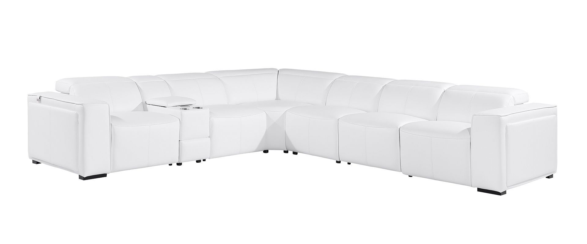 1224 - 7-Piece L-Shaped Sectional Sofa In With 4 Power Recliners & Power Headrests