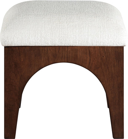 Lawson - Chenille Fabric Upholstered Ottoman - Walnut Base