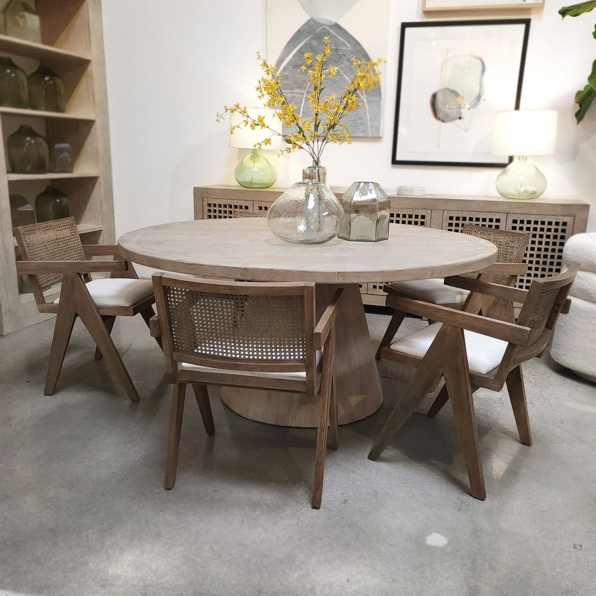 Ocampo - Dining Chair - Gray Wash And White Seat