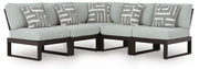 Beachloft - 5-Piece Outdoor Sectional - Black / Gray