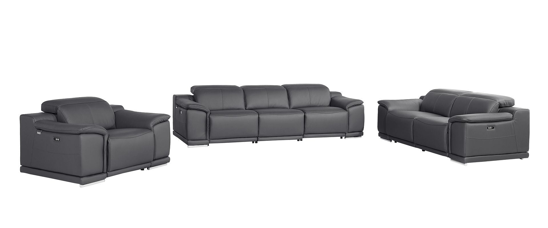 9762 - 6-Piece Modular Power Reclining Sofa, Loveseat And Chair Set With 5 Power Recliners In