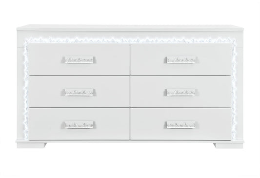 Naomi - Dresser With LED - Silver