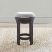 Weston - Upholstered Swivel Console Stool - Peppercorn