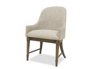 Seraphina - Upholstered Arm Chair (Set of 2) - Midnight Oak