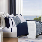 Indigo - Twin Staccato Reversible Quilt Set (Set of 2) - Blue / White