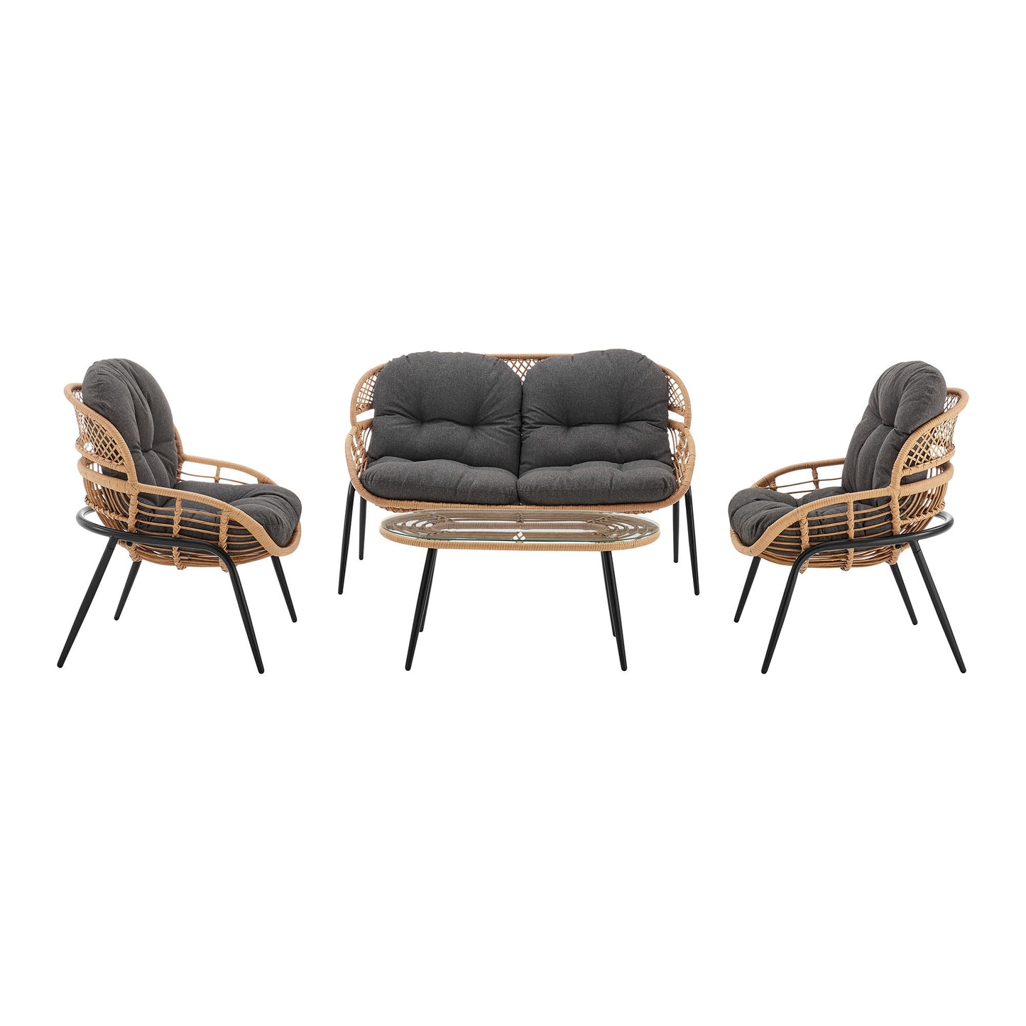 Pine - 4 Piece Outdoor Conversation Set