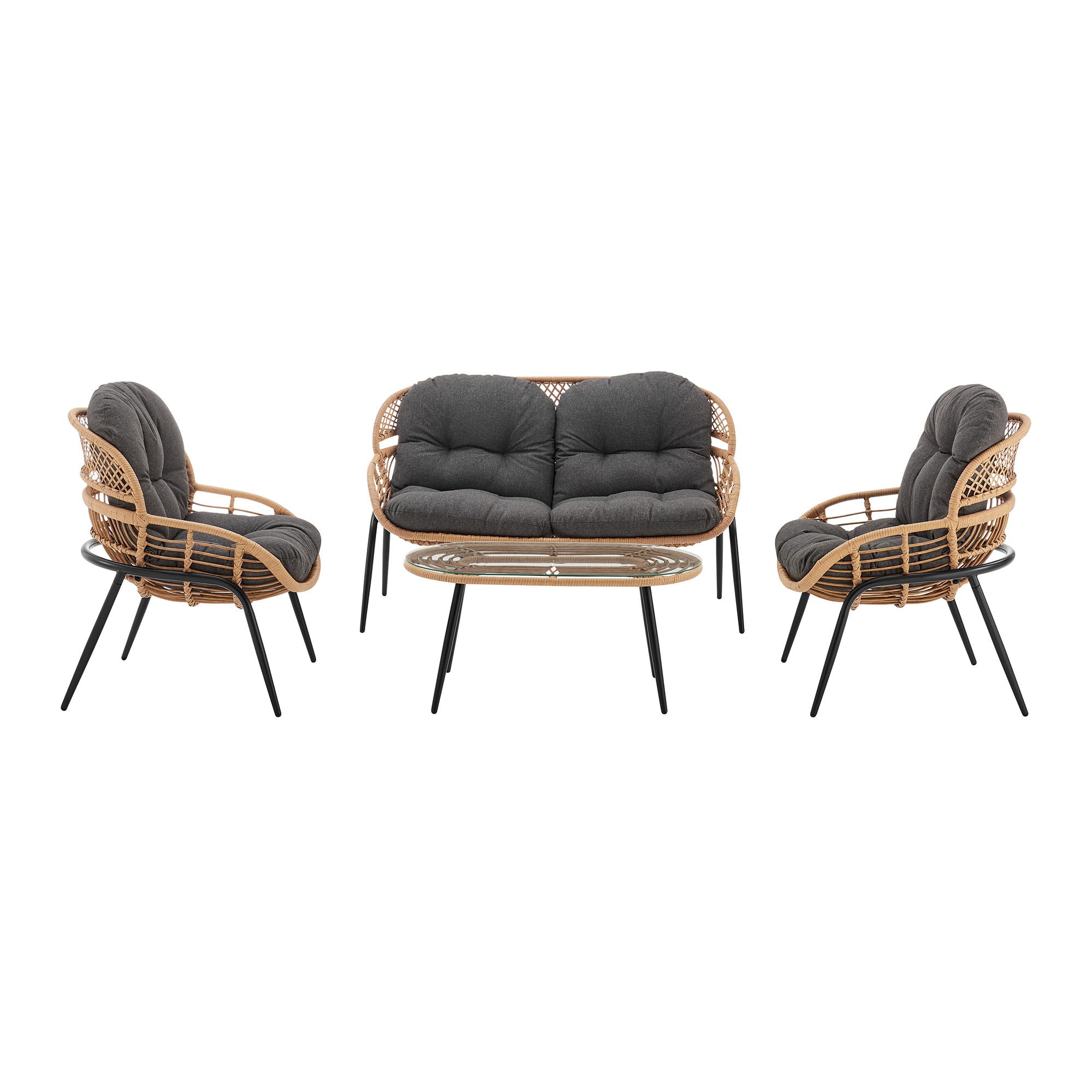 Pine - 4 Piece Outdoor Conversation Set