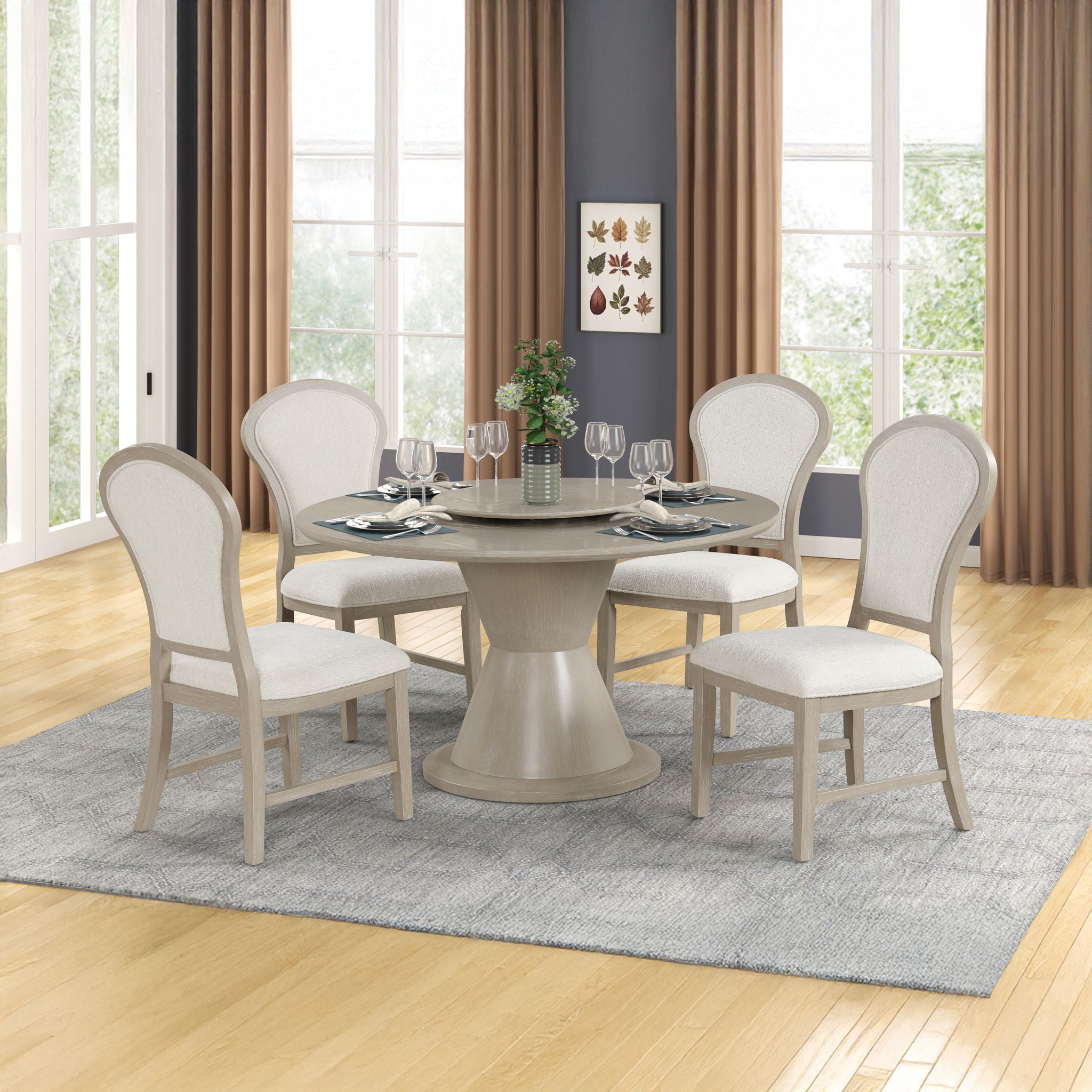 Gwendolyn Round Dining Table Set - Thumbnail 3