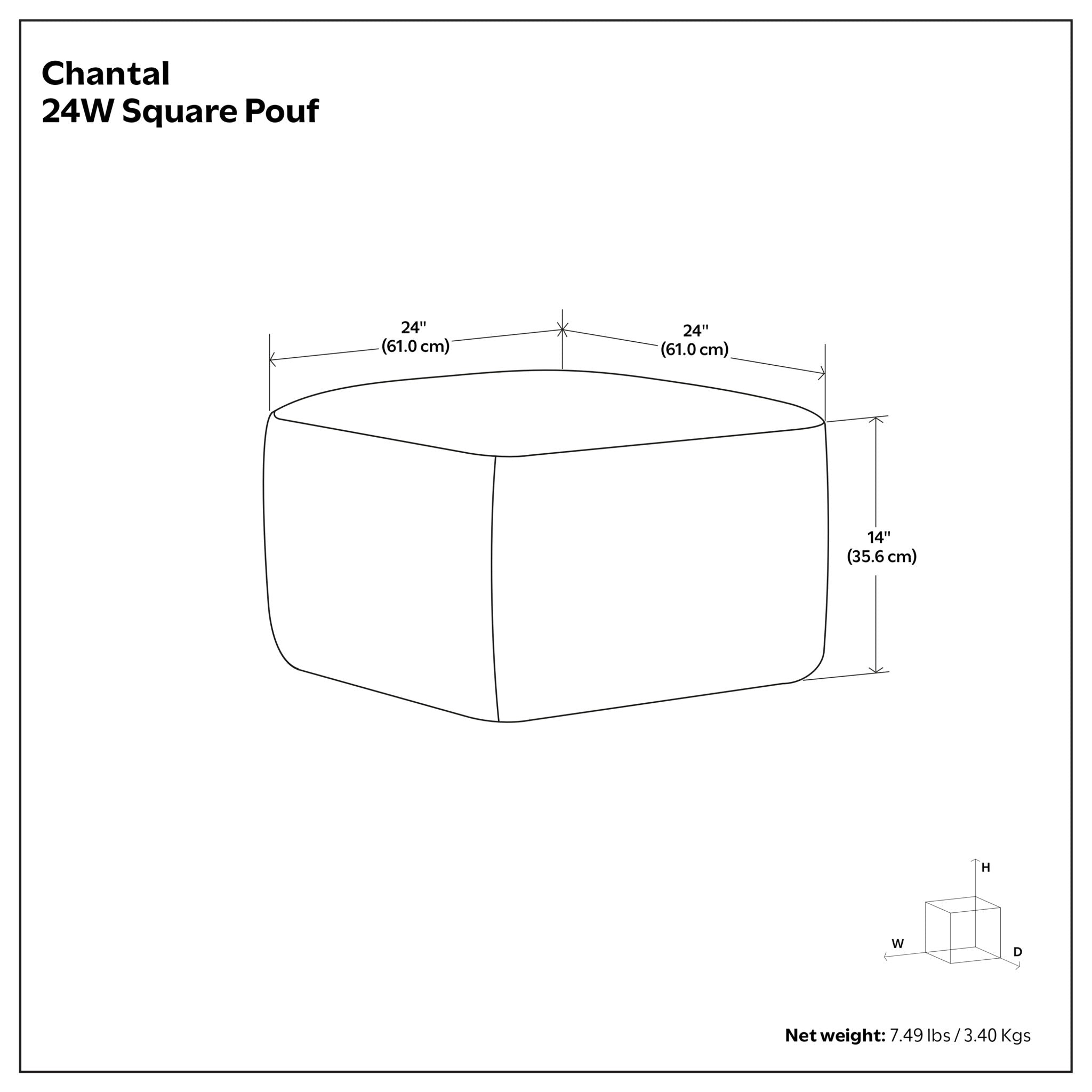 Chantal - Square Pouf