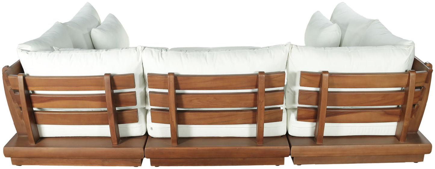 Mirella - 6 Piece Water Resistant Fabric Upholstered Outdoor Patio Modular Sectional