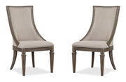 Lancaster - Dining Arm Chair With Upholstered Seat & Back (Set of 2) - Dovetail Gray
